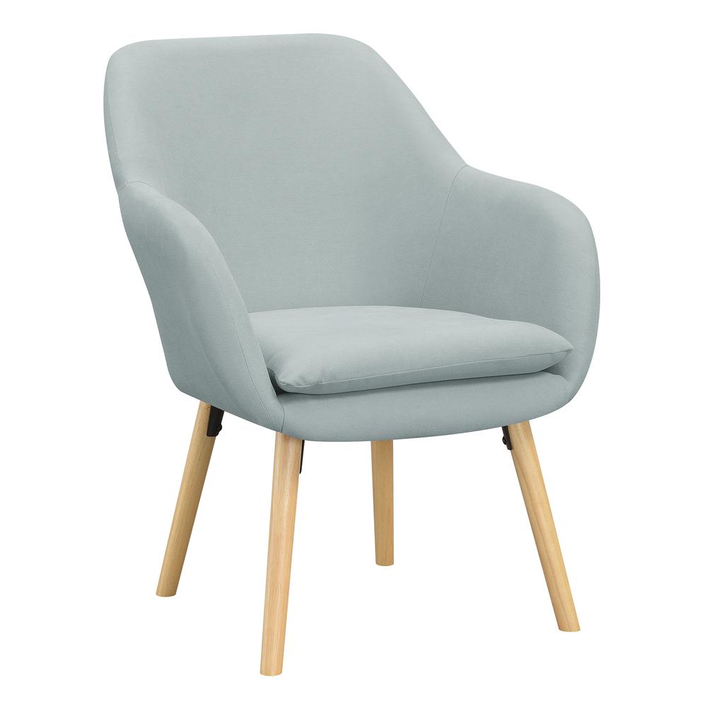Take a Seat Charlotte Accent Chair, Sea Foam Blue Fabric. Picture 1