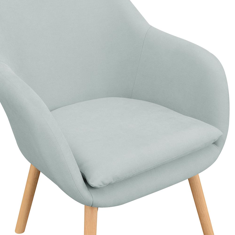 Take a Seat Charlotte Accent Chair, Sea Foam Blue Fabric. Picture 7