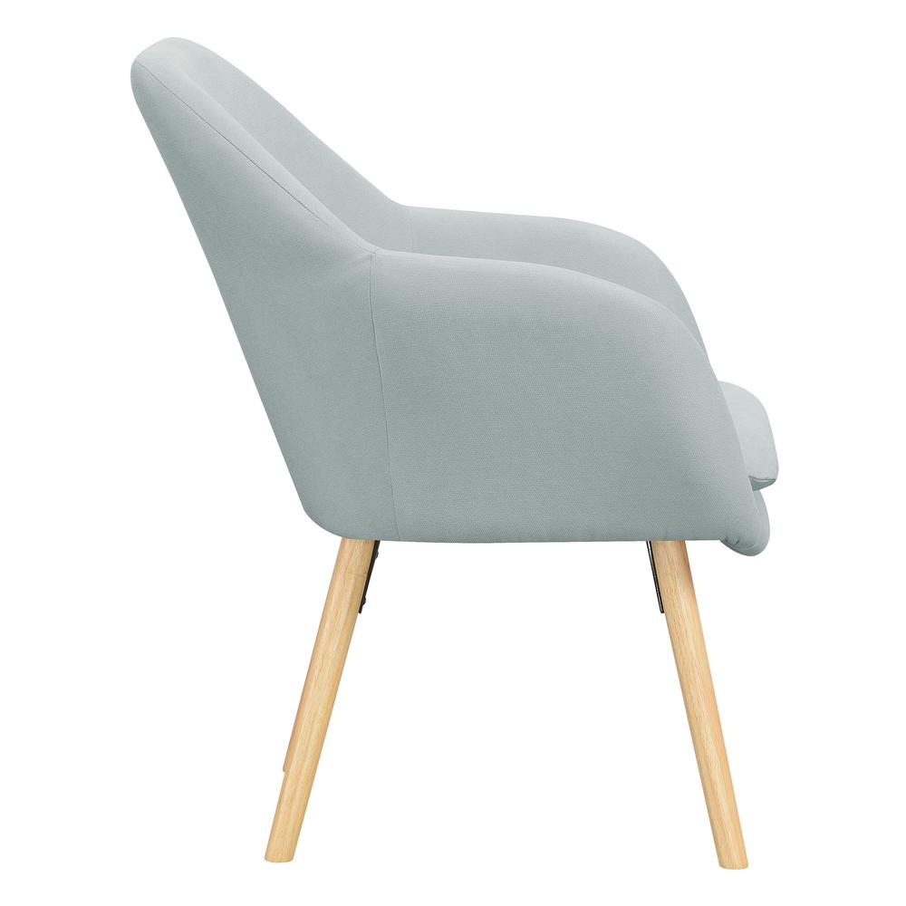 Take a Seat Charlotte Accent Chair, Sea Foam Blue Fabric. Picture 4