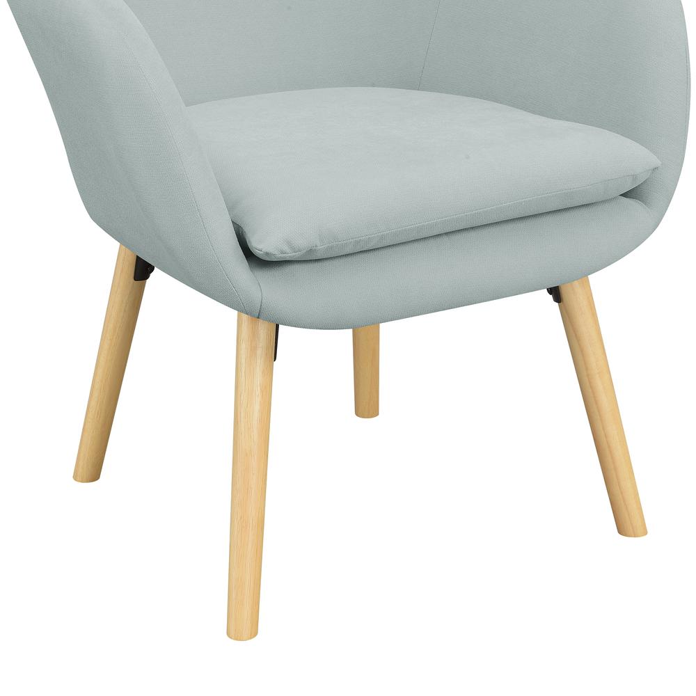 Take a Seat Charlotte Accent Chair, Sea Foam Blue Fabric. Picture 8