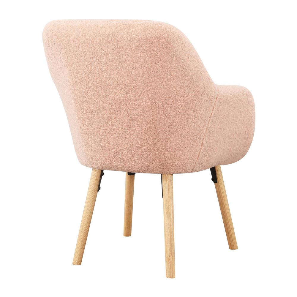 Take a Seat Charlotte Sherpa Accent Chair, Sherpa Blush. Picture 2