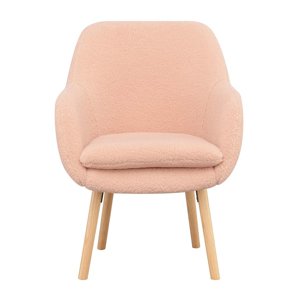 Take a Seat Charlotte Sherpa Accent Chair, Sherpa Blush. Picture 7