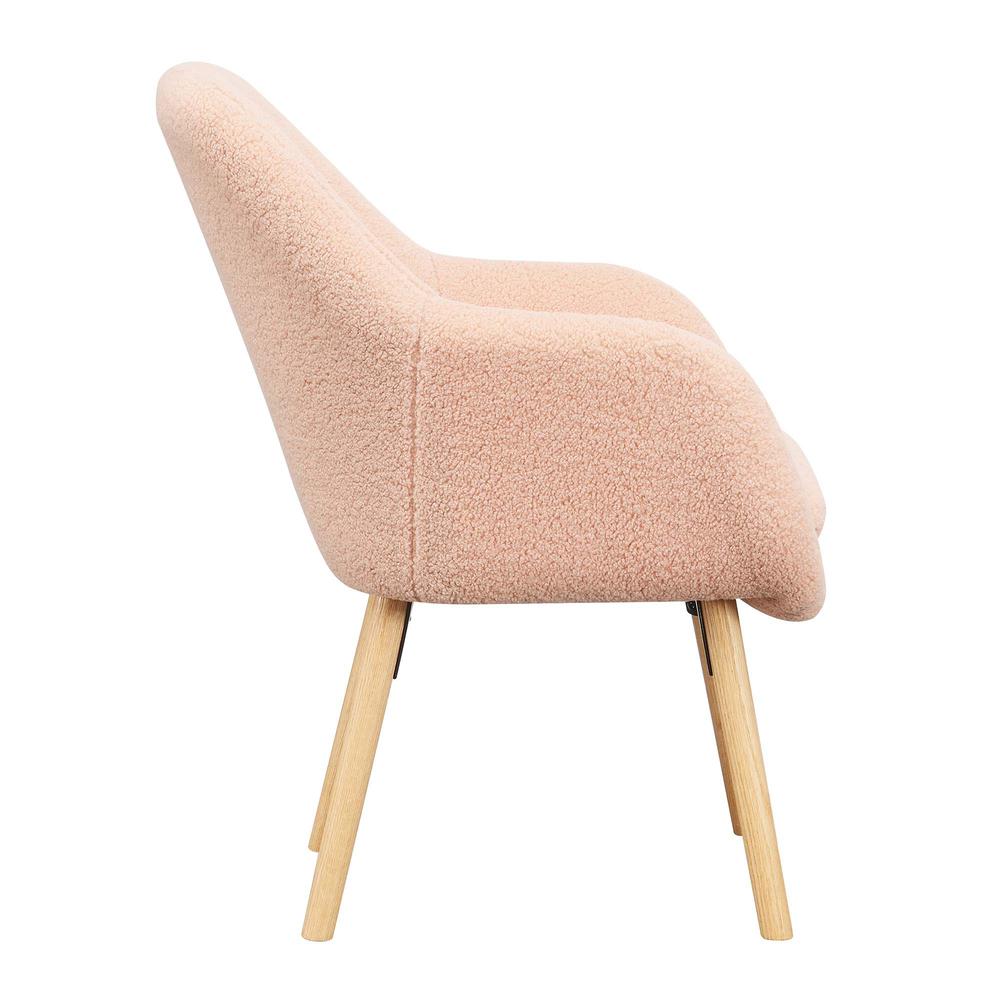 Take a Seat Charlotte Sherpa Accent Chair, Sherpa Blush. Picture 8