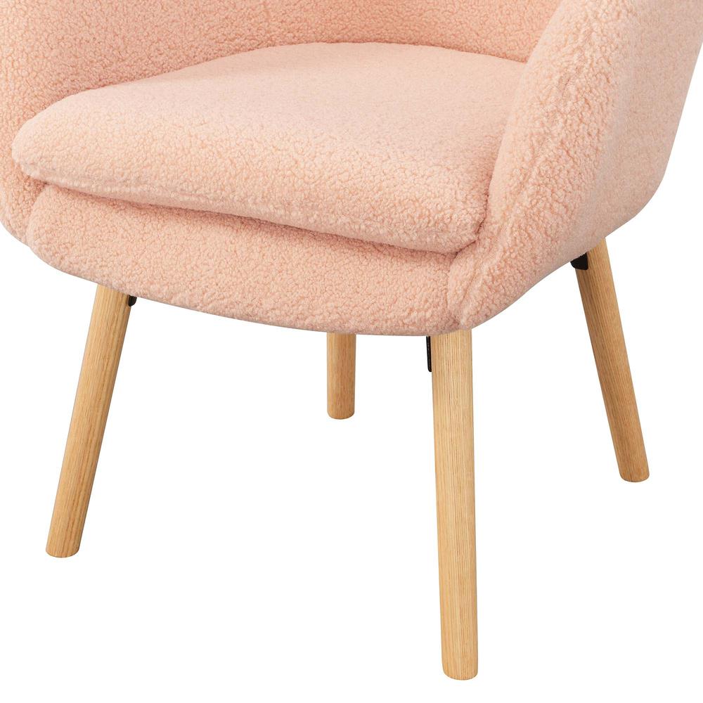 Take a Seat Charlotte Sherpa Accent Chair, Sherpa Blush. Picture 6
