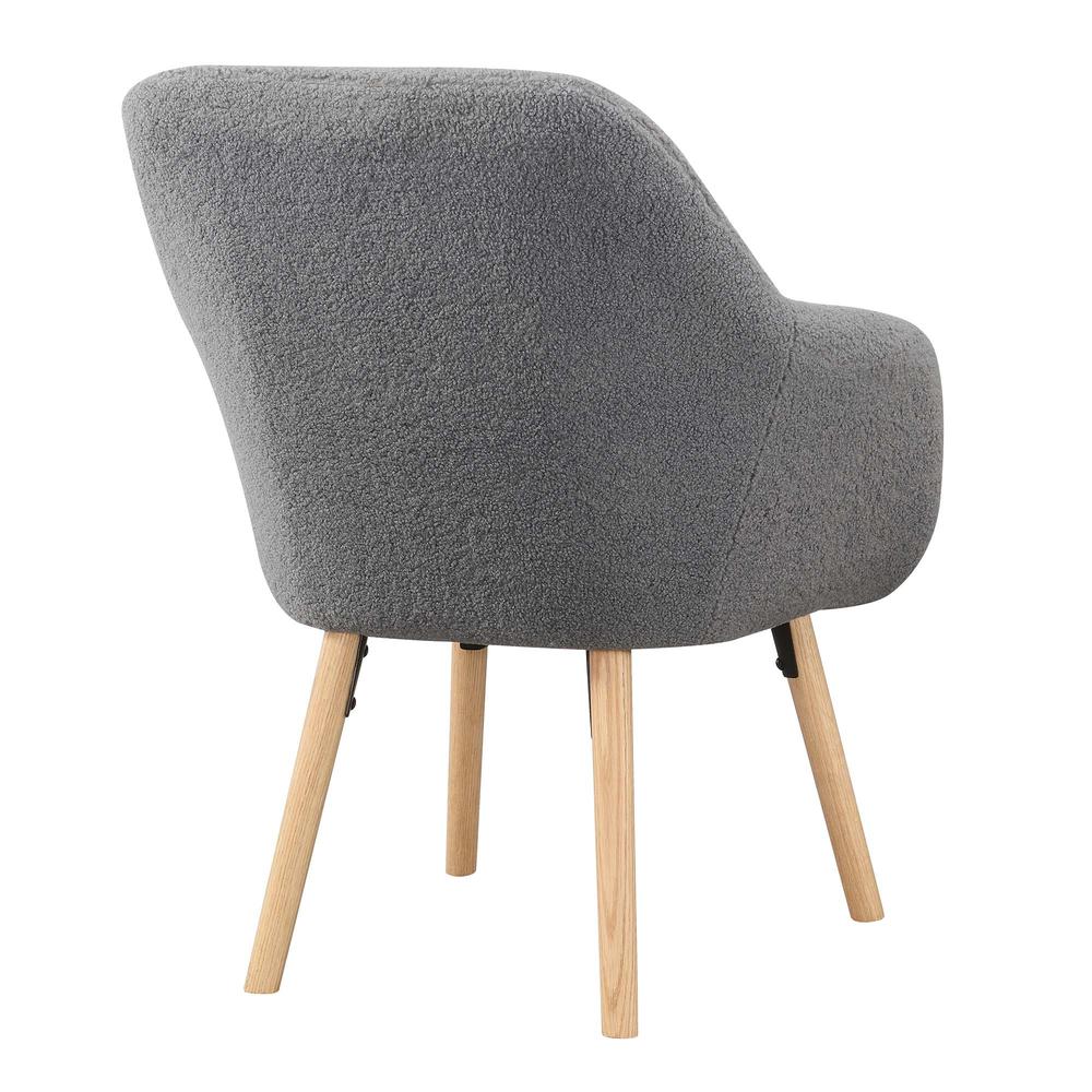 Take a Seat Charlotte Sherpa Accent Chair, Sherpa Gray. Picture 2