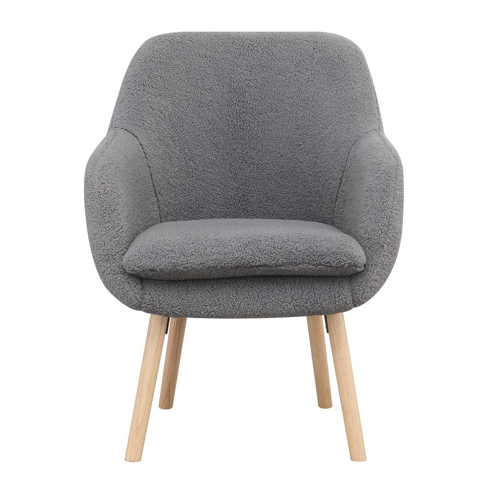 Take a Seat Charlotte Sherpa Accent Chair, Sherpa Gray. Picture 7