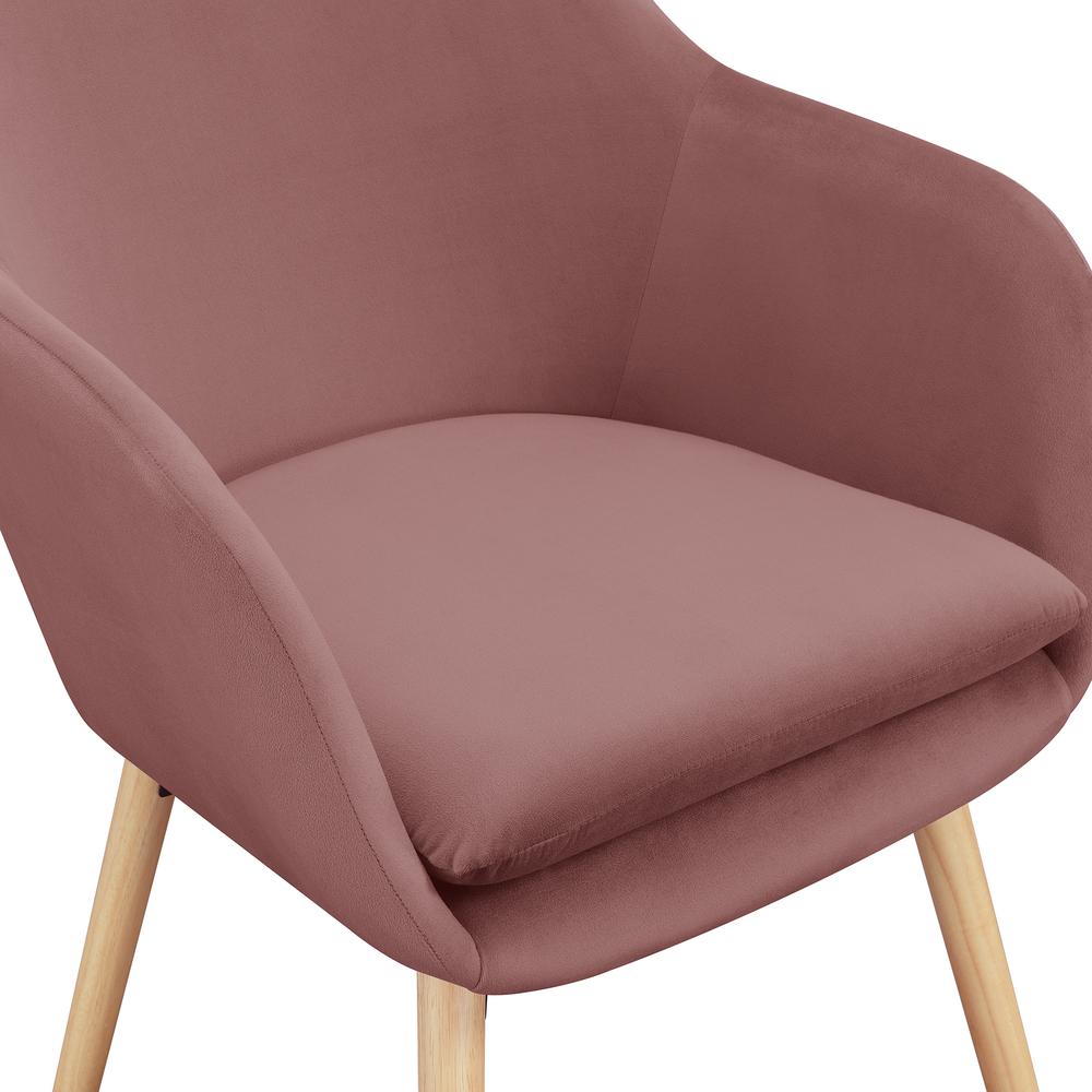 Take a Seat Charlotte Accent Chair, Blush Velvet. Picture 7
