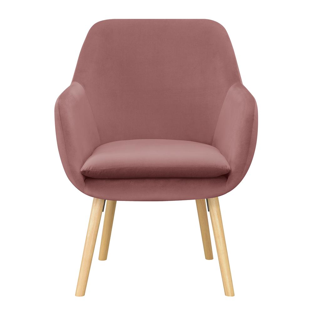 Take a Seat Charlotte Accent Chair, Blush Velvet. Picture 6