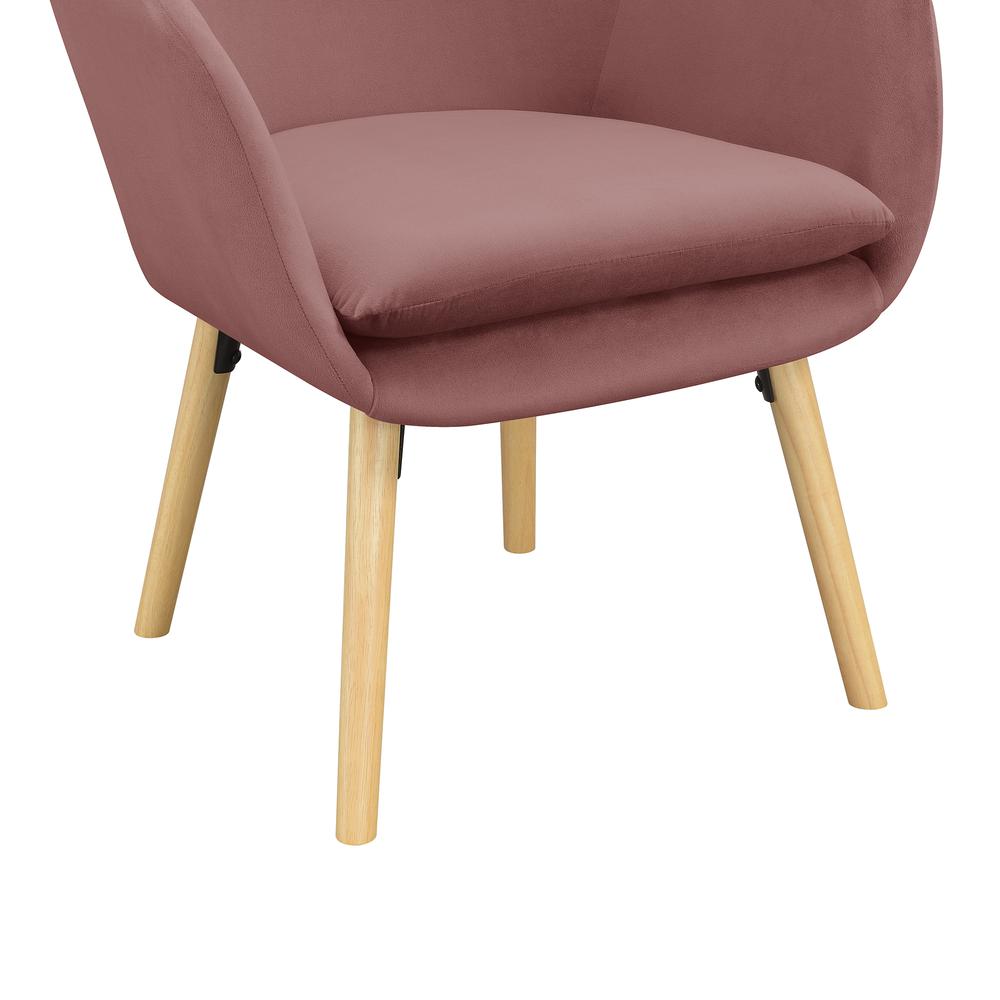 Take a Seat Charlotte Accent Chair, Blush Velvet. Picture 8