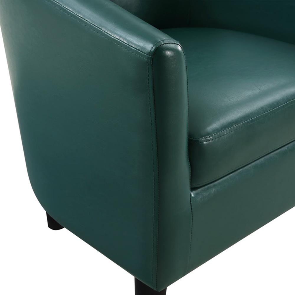 Take a Seat Churchill Accent Chair with Ottoman, Green. Picture 7
