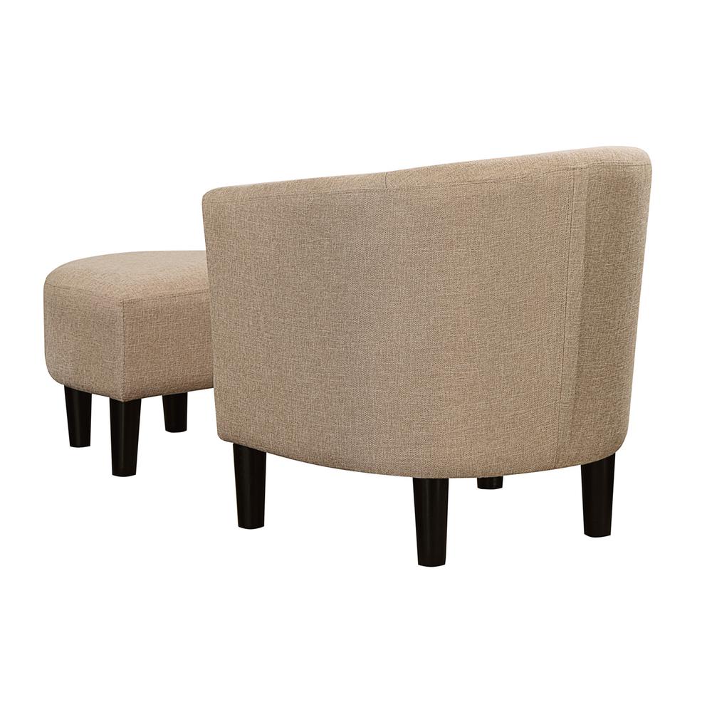Take a Seat Churchill Accent Chair with Ottoman, Beige. Picture 6