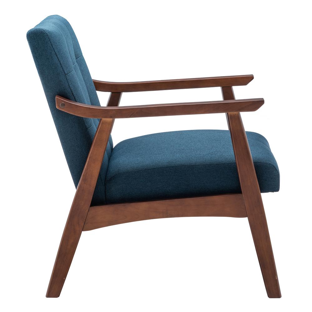 Take a Seat Natalie Accent Chair Dark Blue Fabric/Espresso. Picture 4