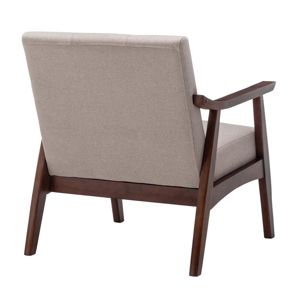 Take a Seat Natalie Accent Chair Sandy Beige Fabric/Espresso. Picture 5