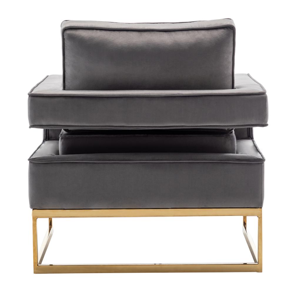 Take a Seat Carrie Velvet Accent Lounge Armchair with Gold Base. Picture 5