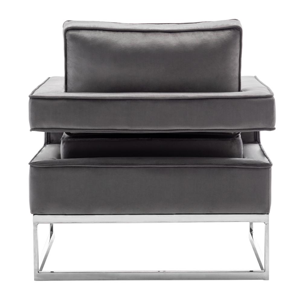 Take a Seat Carrie Velvet Accent Lounge Armchair with Silver Base. Picture 5