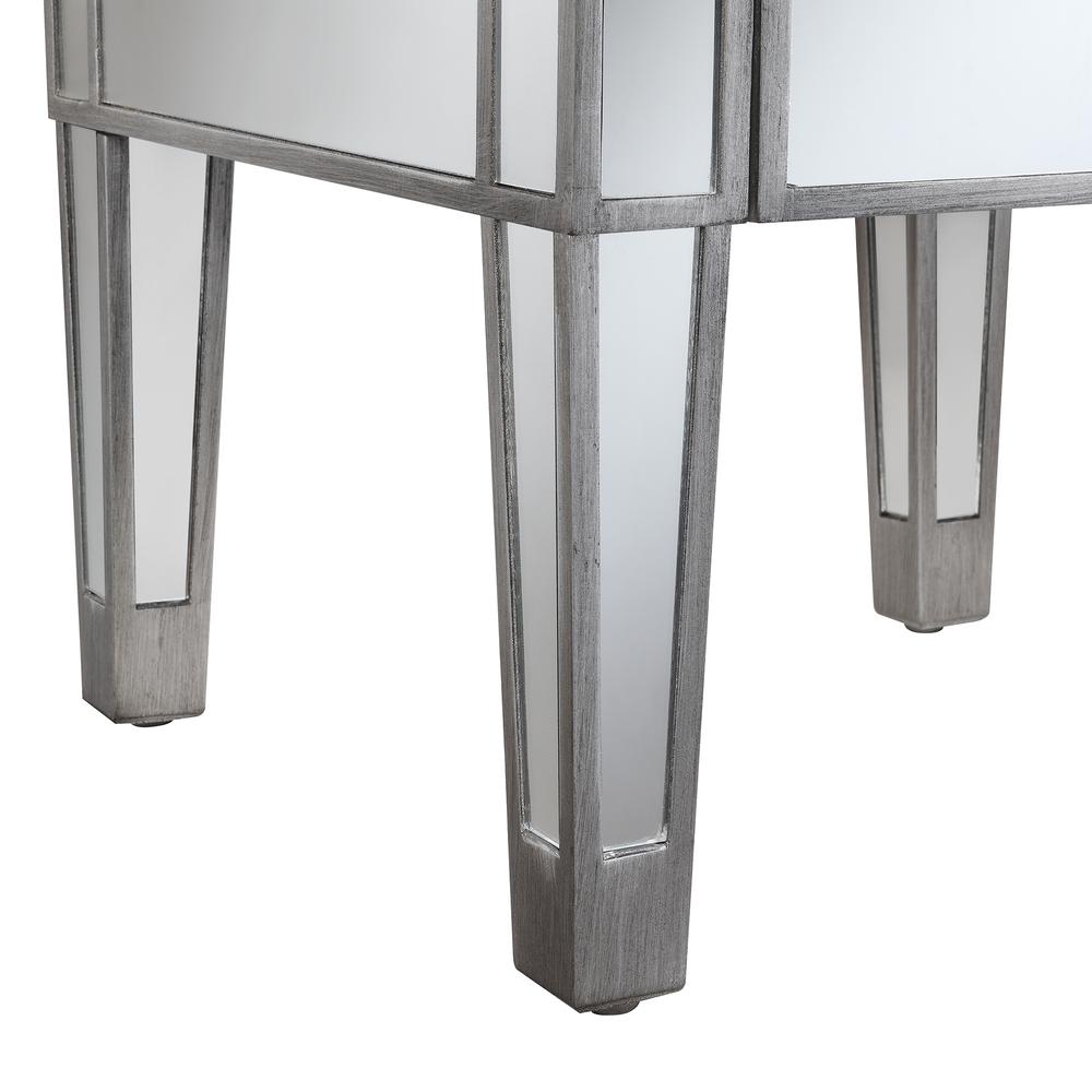 Gold Coast 3 Drawer Mirrored End Table. Picture 5