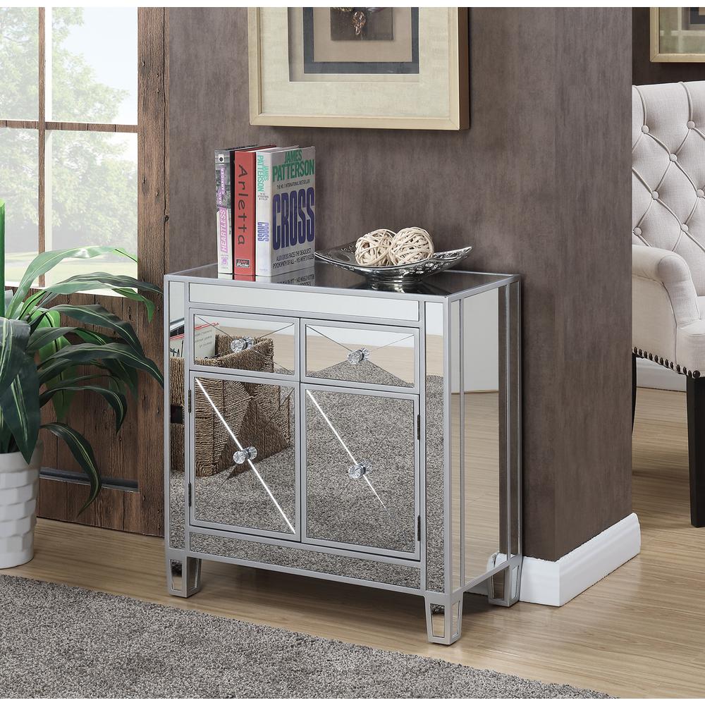 Gold Coast Vineyard 2 Drawer Mirrored Hall Table. Picture 4