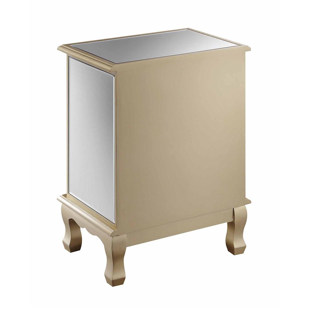 Gold Coast Vineyard 3 Drawer Mirrored End Table. Picture 5