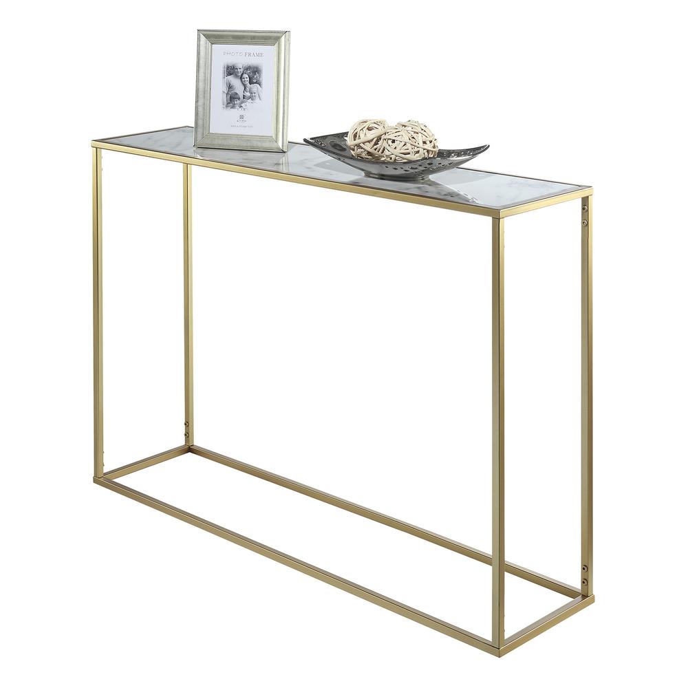 Gold Coast Faux Marble Console Table. Picture 2