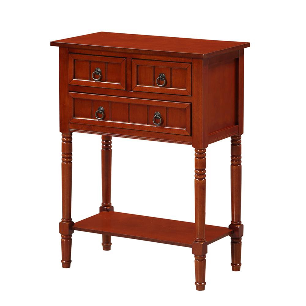 Kendra 3 Drawer Hall Table with Shelf. Picture 1