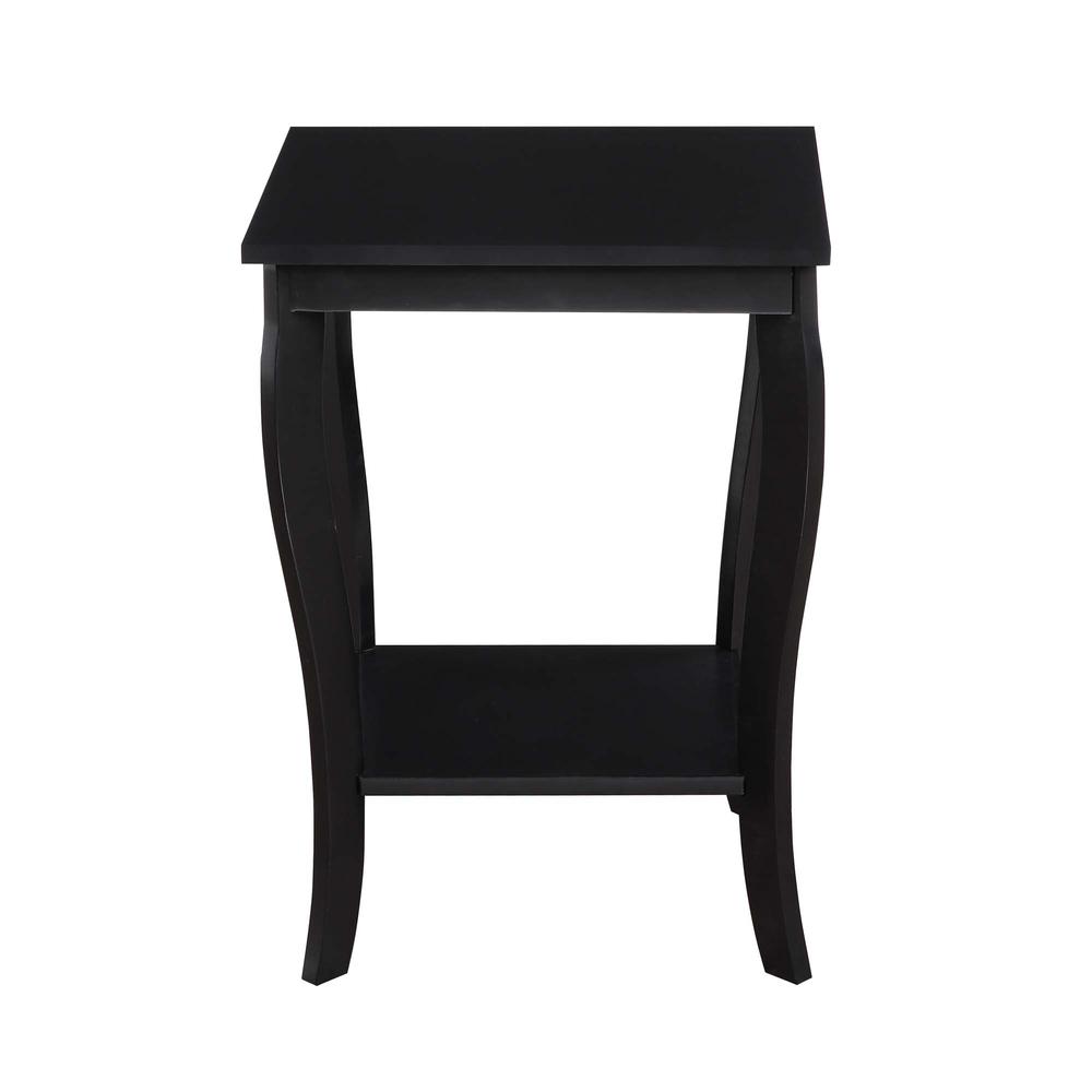 American Heritage Square End Table, Black. Picture 2