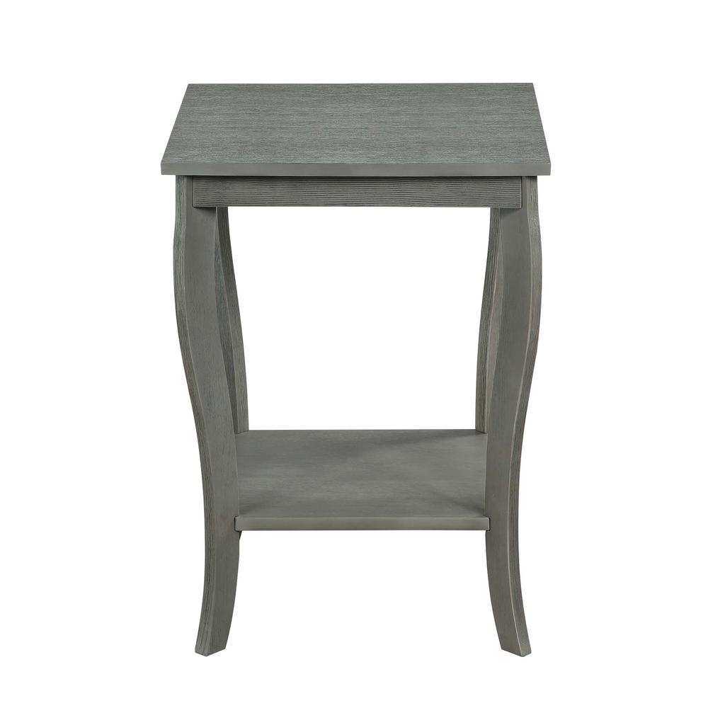 American Heritage Square End Table, Wirebrush Dark Gray. Picture 2