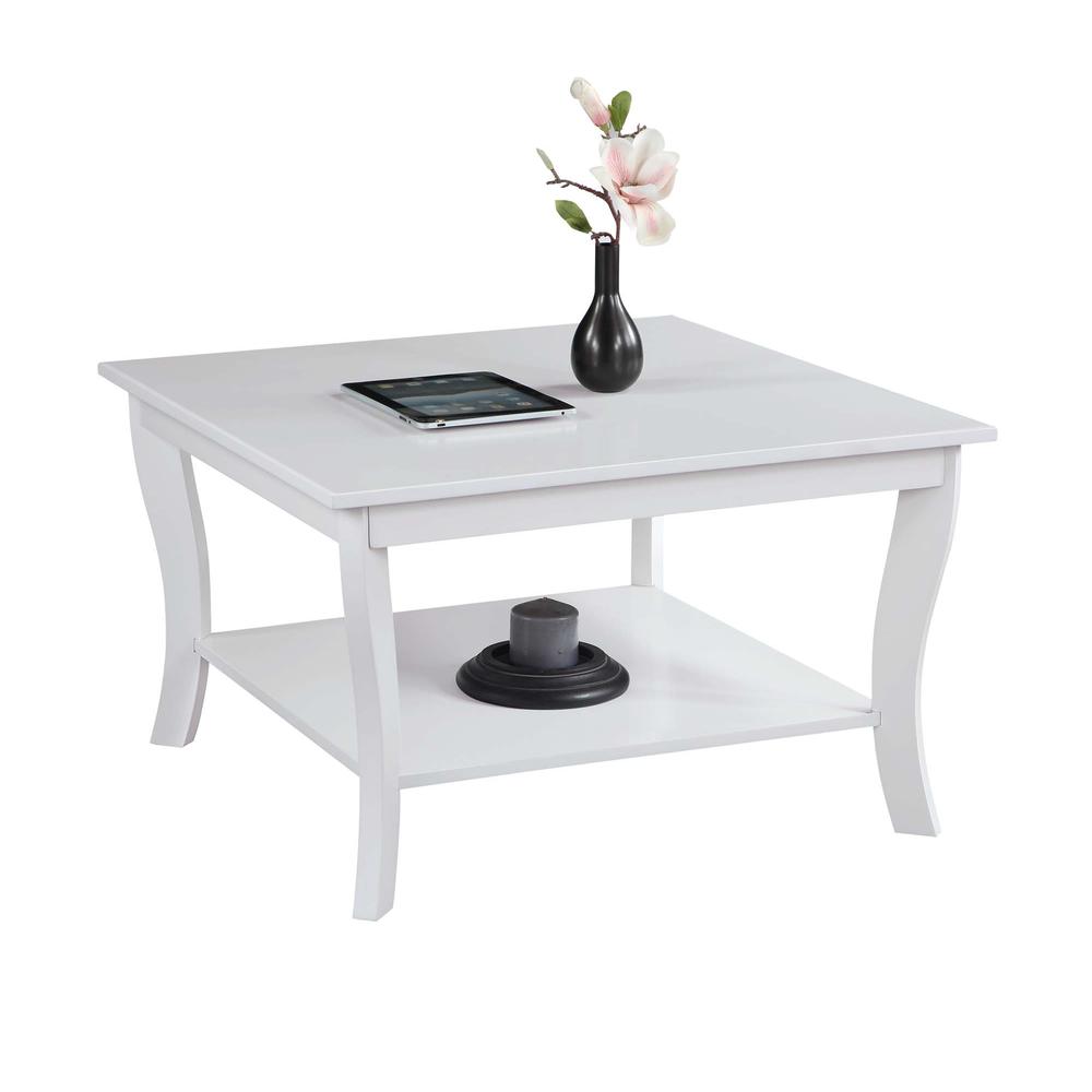 American Heritage Square Coffee Table, White. Picture 1