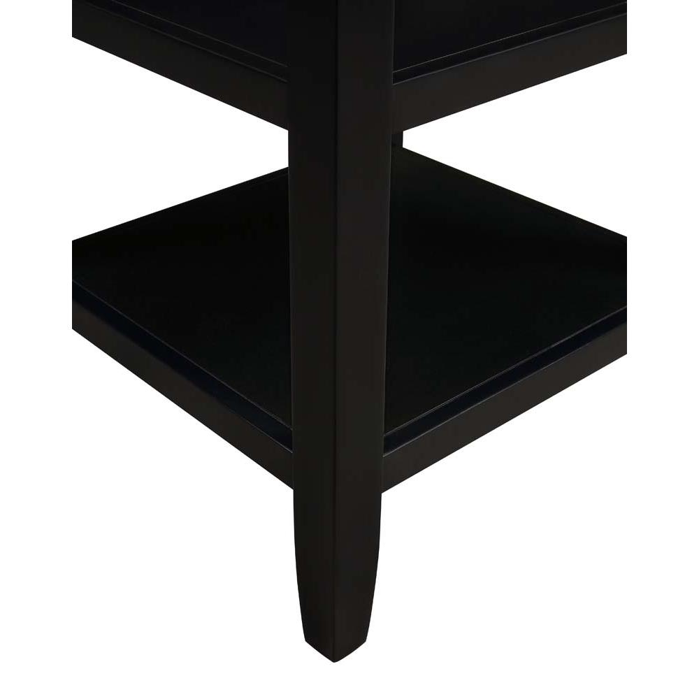 Tribeca End Table with Shelves, Black. Picture 2
