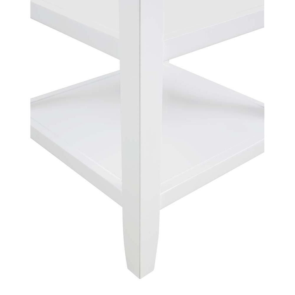 Tribeca End Table with Shelves, Driftwood Top/White Frame. Picture 2
