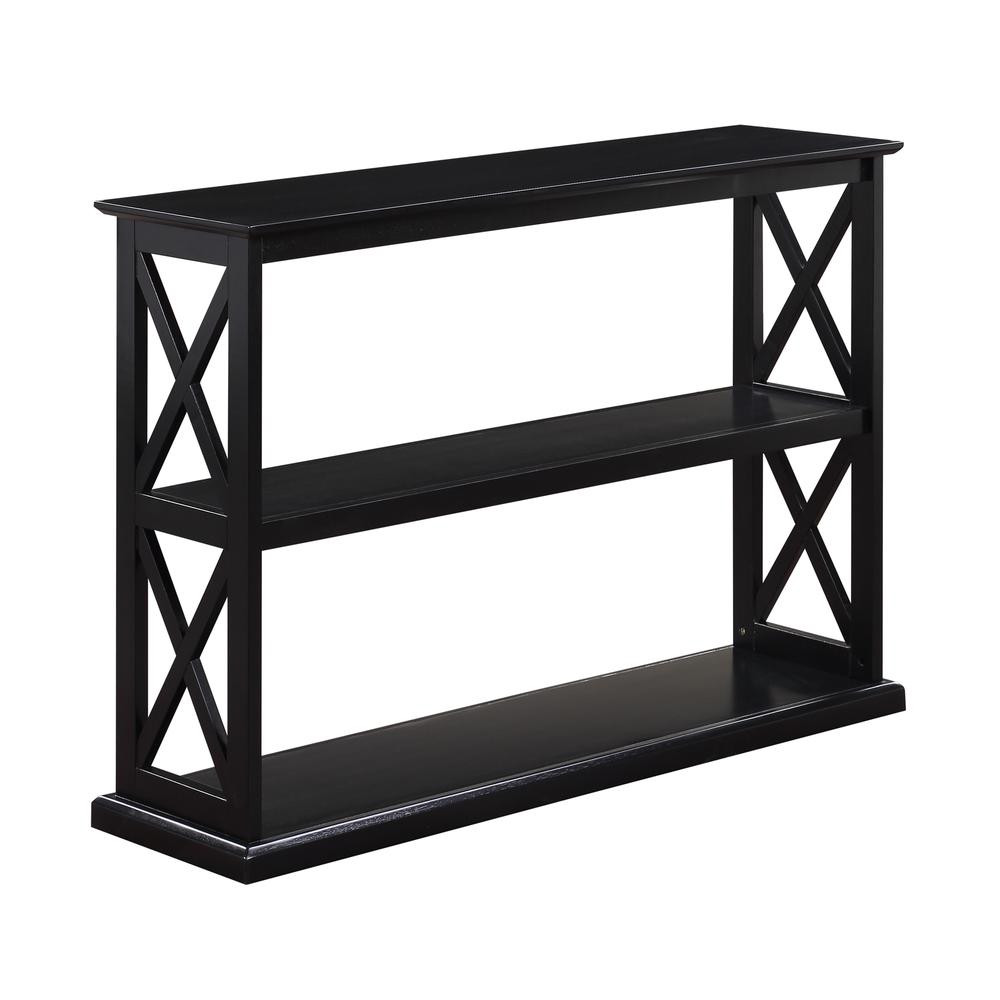 Coventry Console Table with Shelves Black. Picture 1