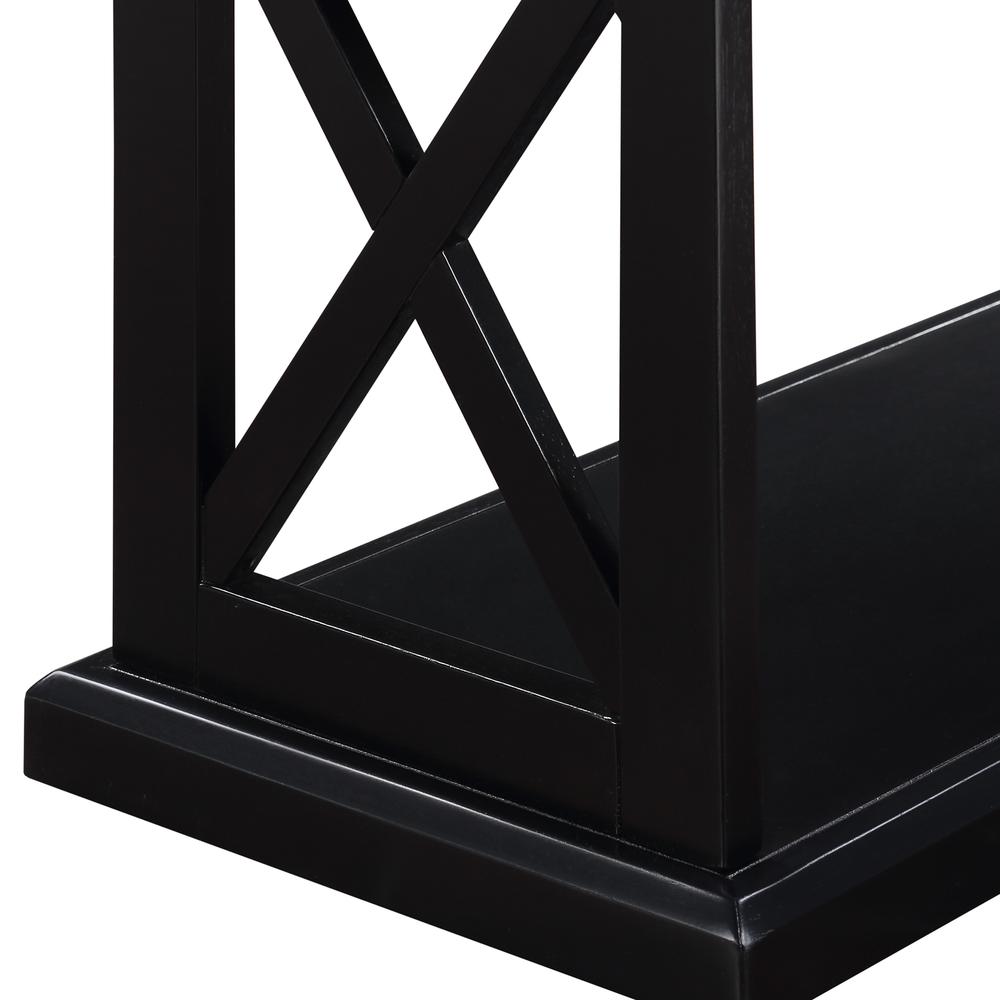 Coventry Console Table with Shelves Black. Picture 2