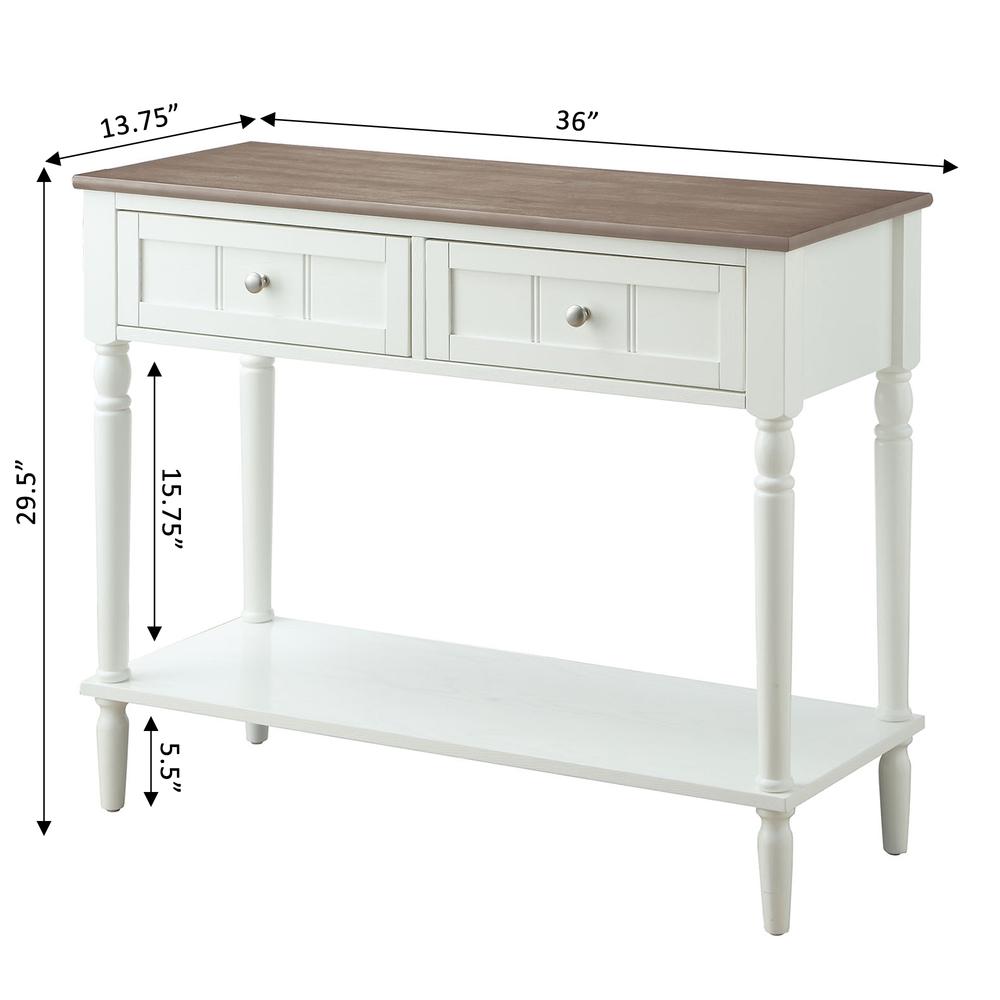 French Country Two Drawer Hall Table. Picture 6