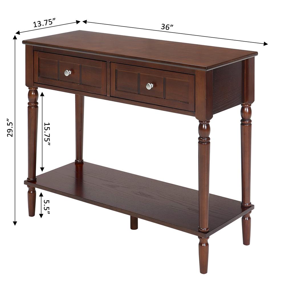 French Country Two Drawer Hall Table. Picture 4