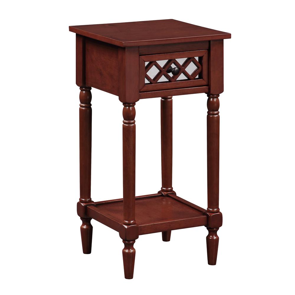 French Country Khloe Deluxe, 1 Drawer Accent Table with Shelf. Picture 1