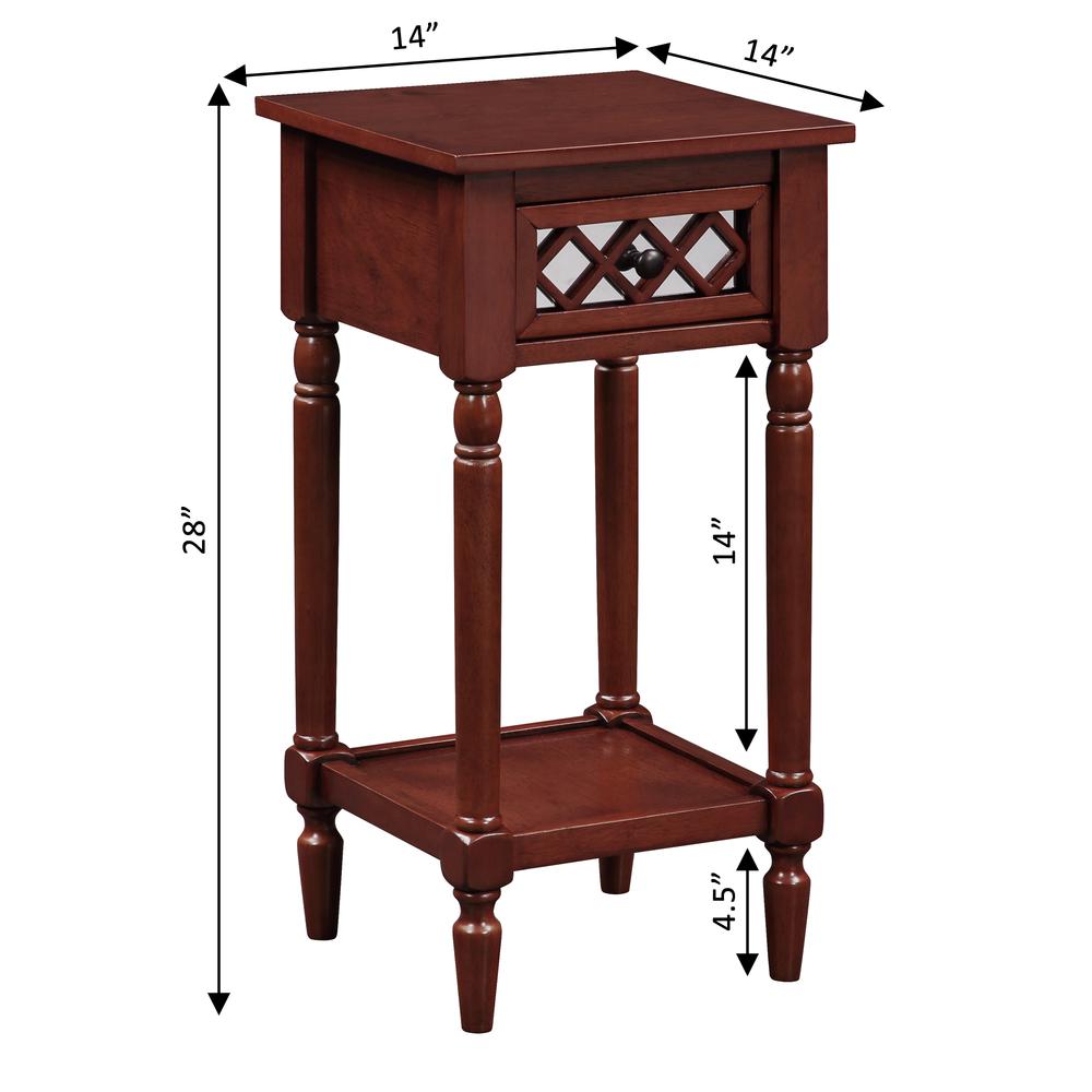 French Country Khloe Deluxe, 1 Drawer Accent Table with Shelf. Picture 7