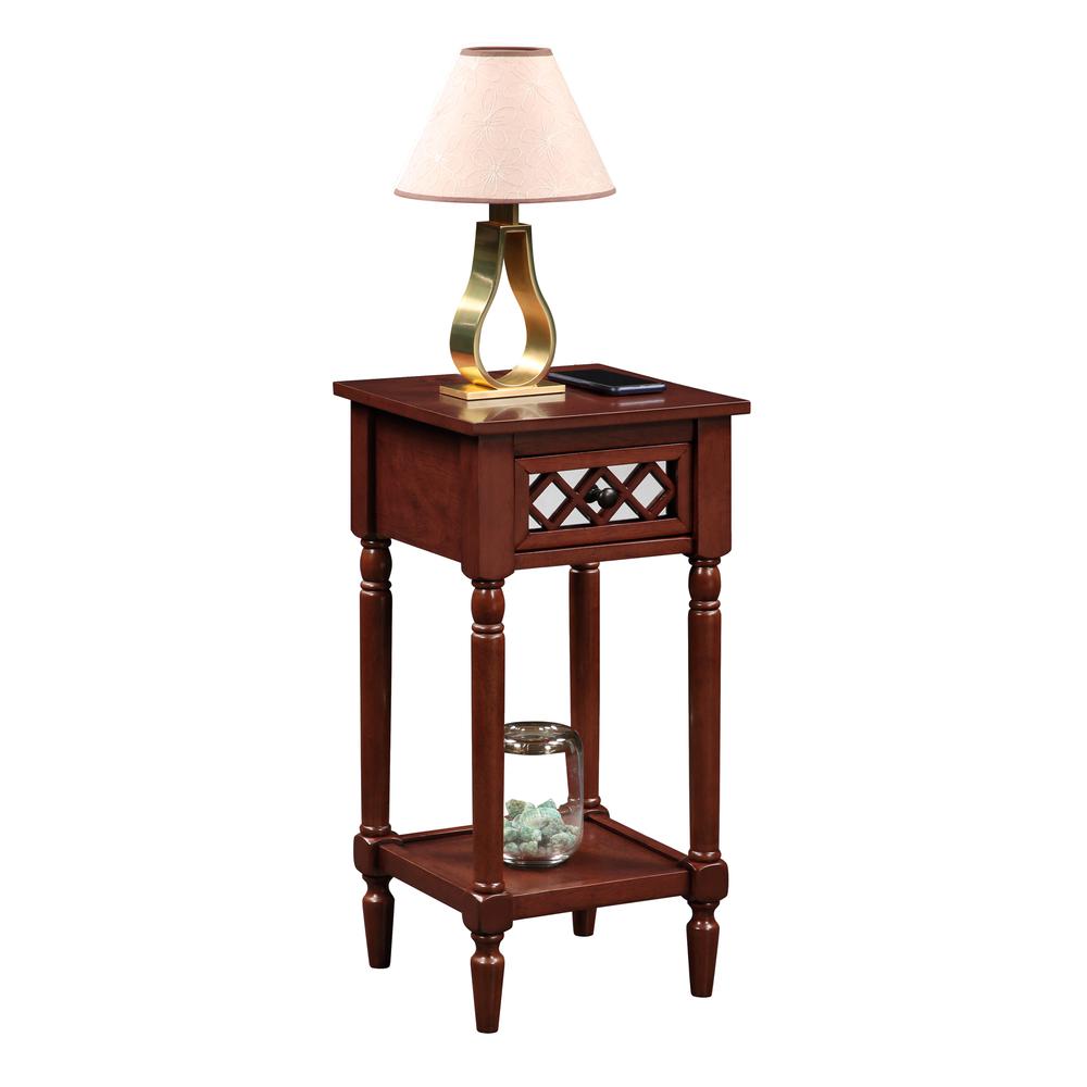 French Country Khloe Deluxe, 1 Drawer Accent Table with Shelf. Picture 2