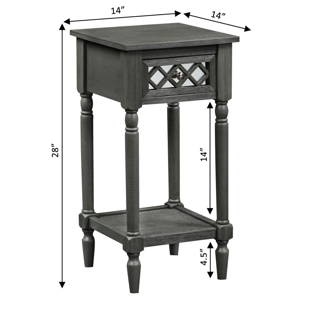 French Country Khloe Deluxe 1 Drawer Accent Table with Shelf. Picture 7