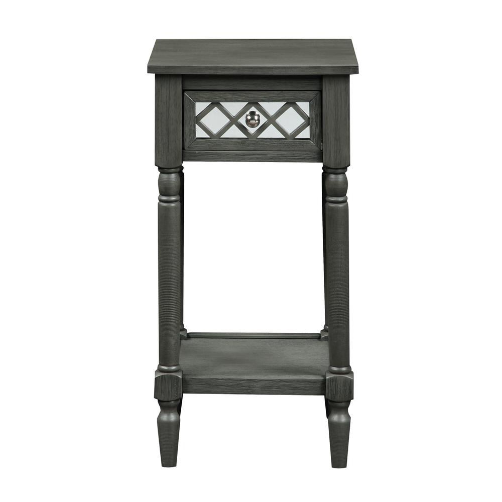 French Country Khloe Deluxe 1 Drawer Accent Table with Shelf. Picture 6