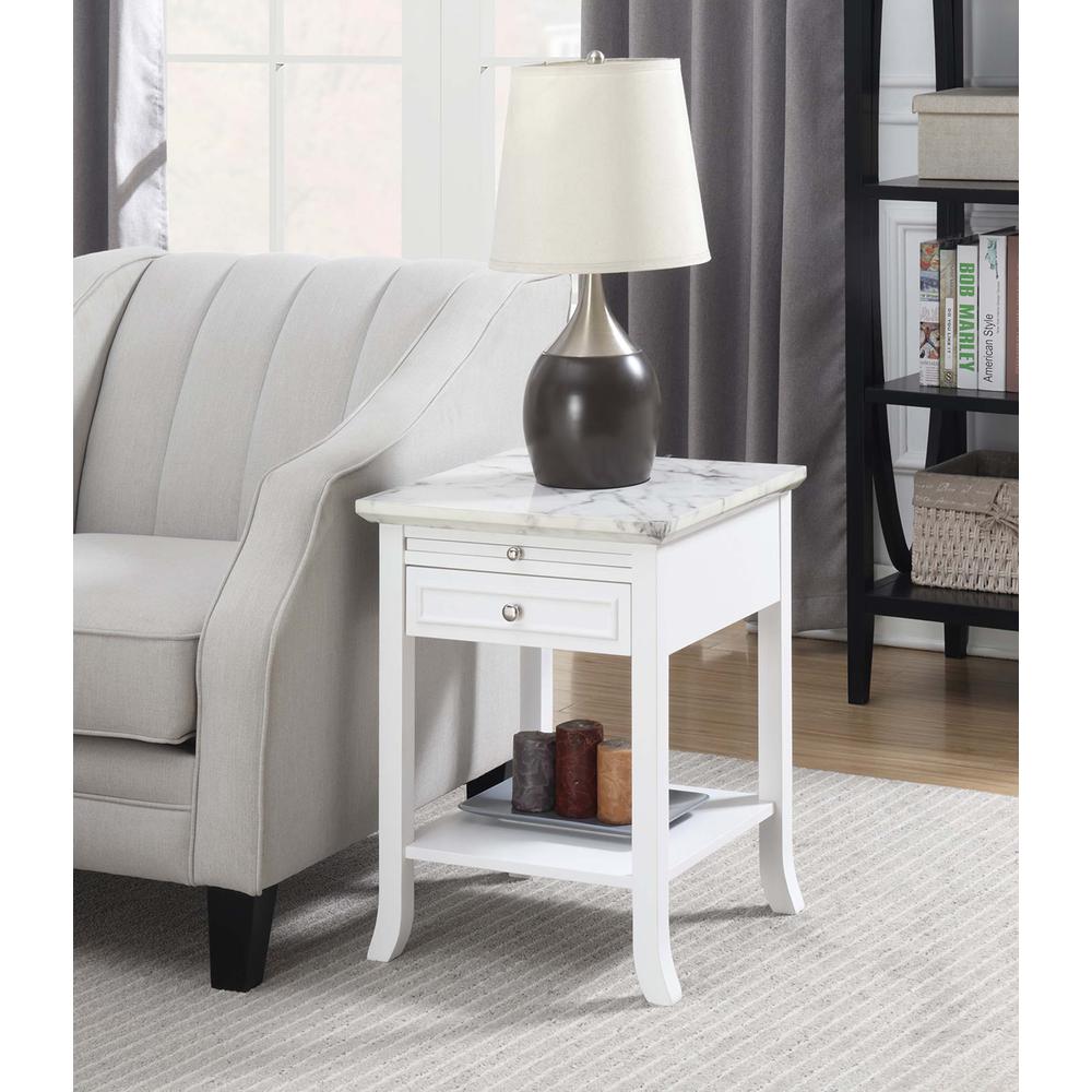 American Heritage Logan End Table with Drawer and Slide. Picture 2