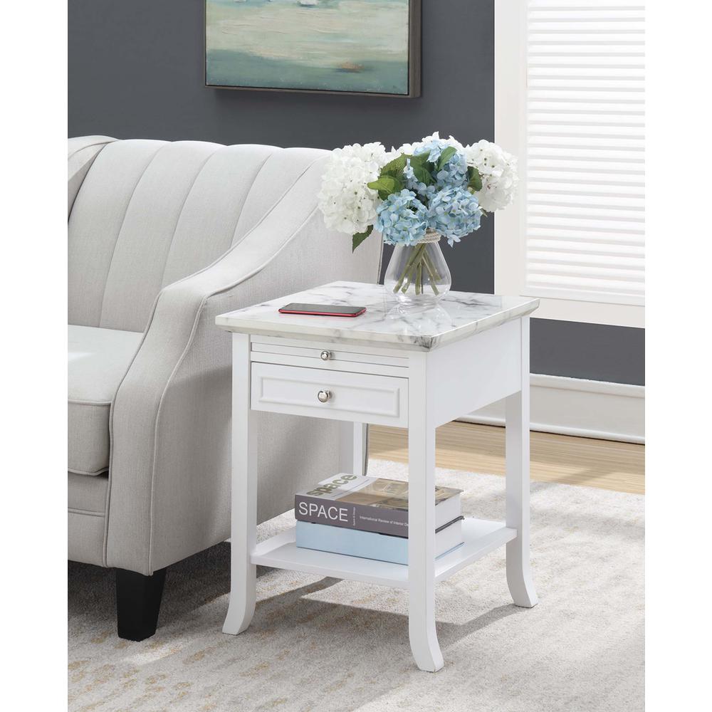 American Heritage Logan End Table with Drawer and Slide. Picture 4