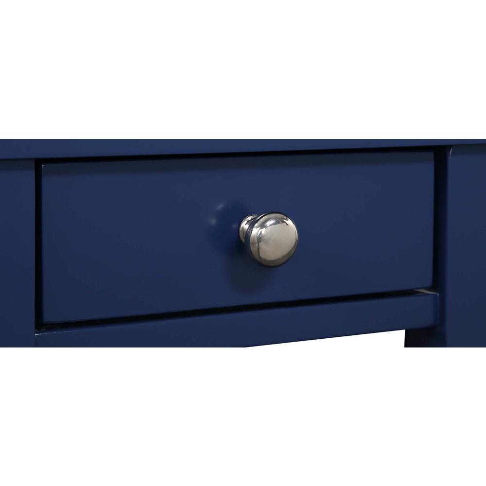 American Heritage 1 Drawer Chairside End Table with Shelves Cobalt Blue. Picture 4