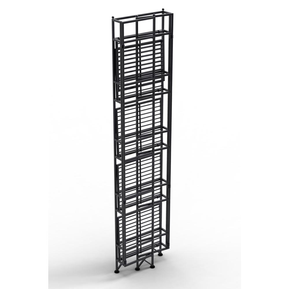 Xtra Storage 5 Tier Folding Metal Shelf Black. Picture 4