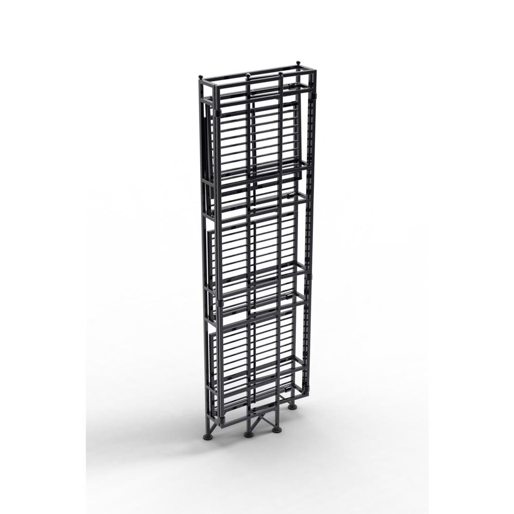Xtra Storage 4 Tier Folding Metal Shelf Black. Picture 4