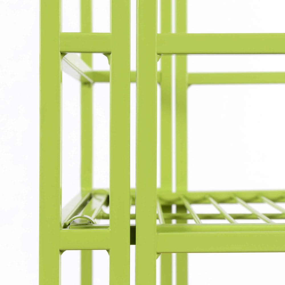 Xtra Storage 3 Tier Wide Folding Metal Shelf Lime. Picture 3