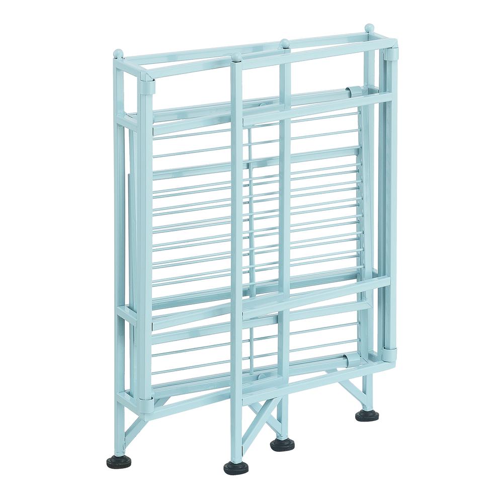 Xtra Storage 2 Tier Folding Metal Shelf Blue. Picture 4