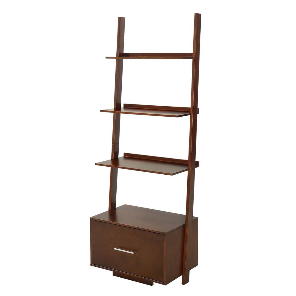 American Heritage Ladder Bookcase with File Drawer. Picture 3