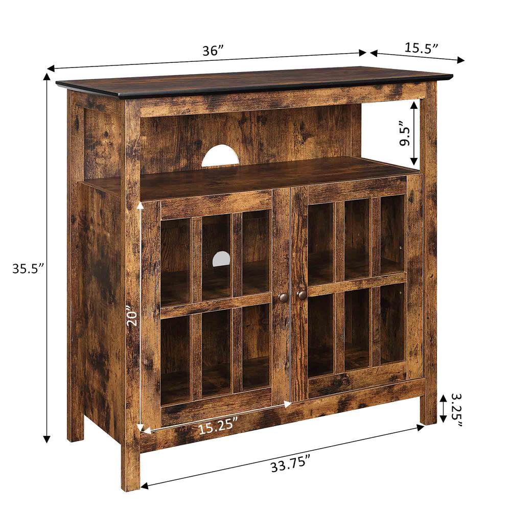Big Sur Highboy TV Stand with Storage Cabinets. Picture 9