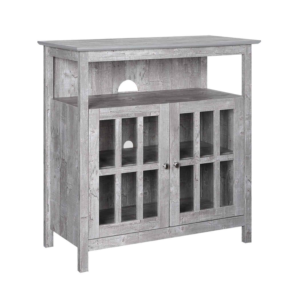 Big Sur Highboy TV Stand with Storage Cabinets, Gray. The main picture.