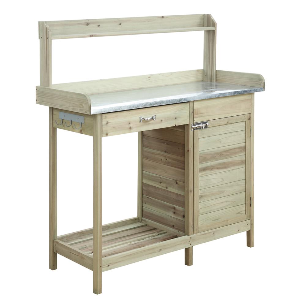 Deluxe Potting Bench with Cabinet. Picture 1