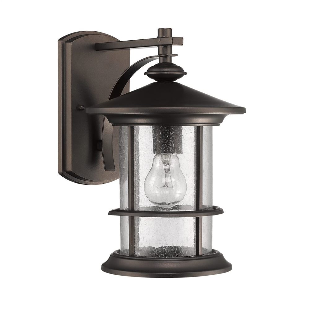 ASHLEY SUPERIORA Transitional 1 Light Rubbed Bronze Outdoor Wall Sconce. Picture 1